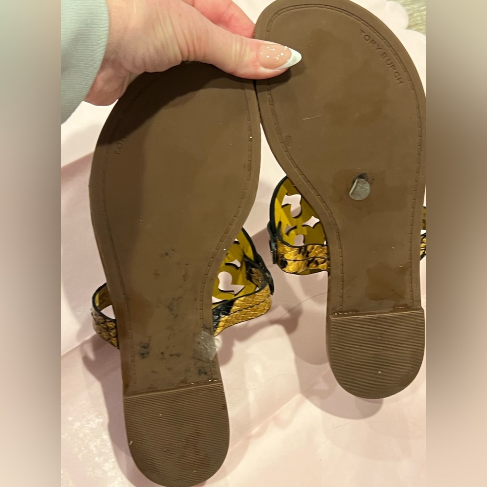 Tory Burch Miller Snake Print Sandals. Like new! - Picture 6 of 6